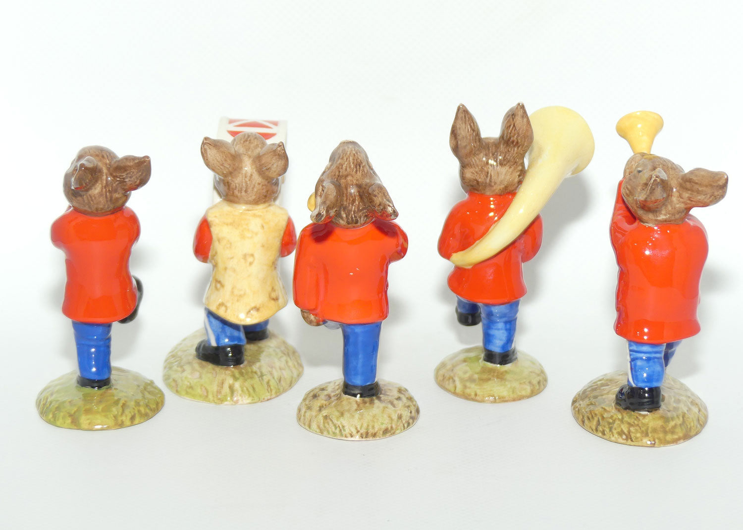 DB023-DB027 Royal Doulton Bunnykins Red Oompah Band Jubilee set