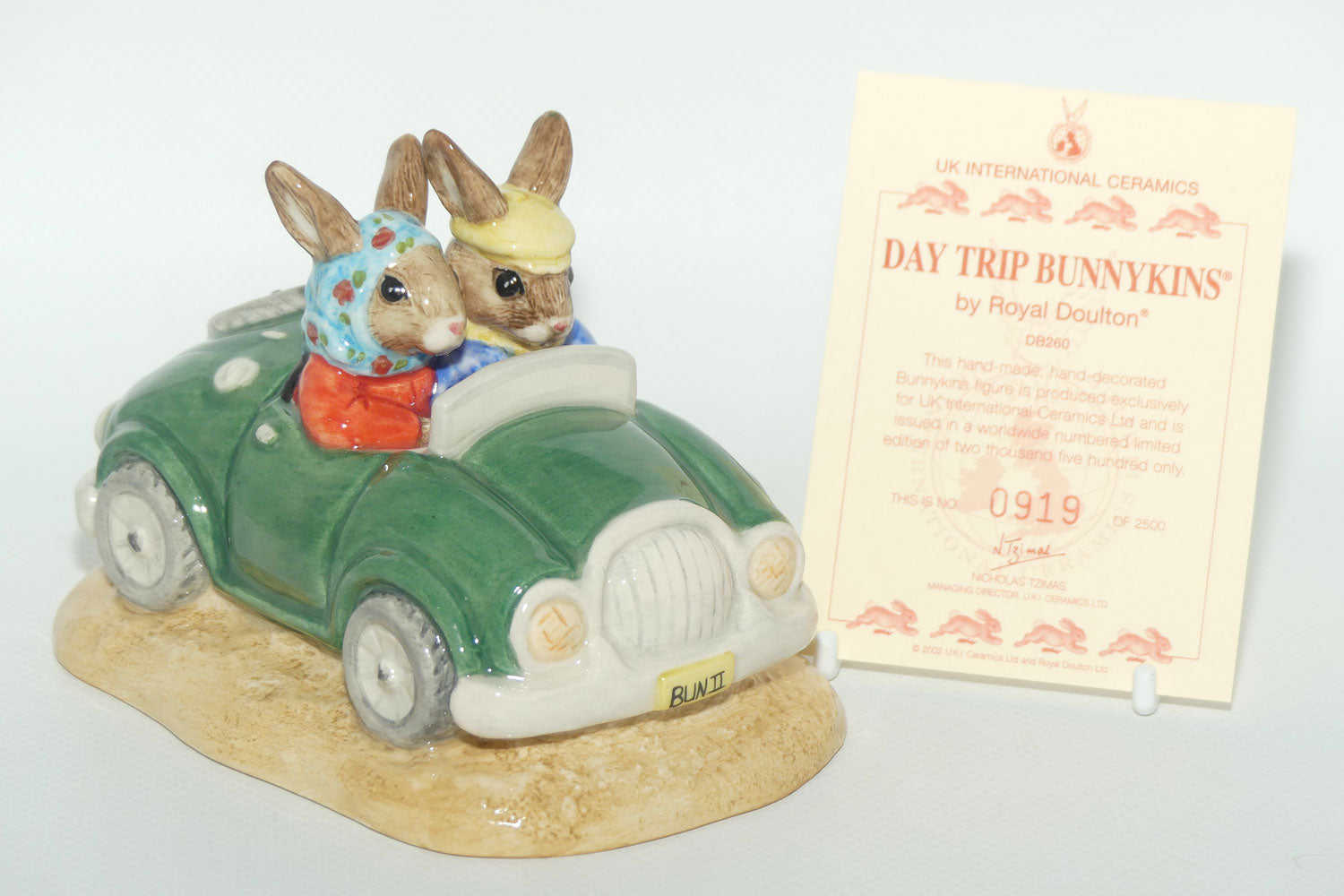 DB260 Royal Doulton Bunnykins Day Trip | LE919/2500 | Box + Cert