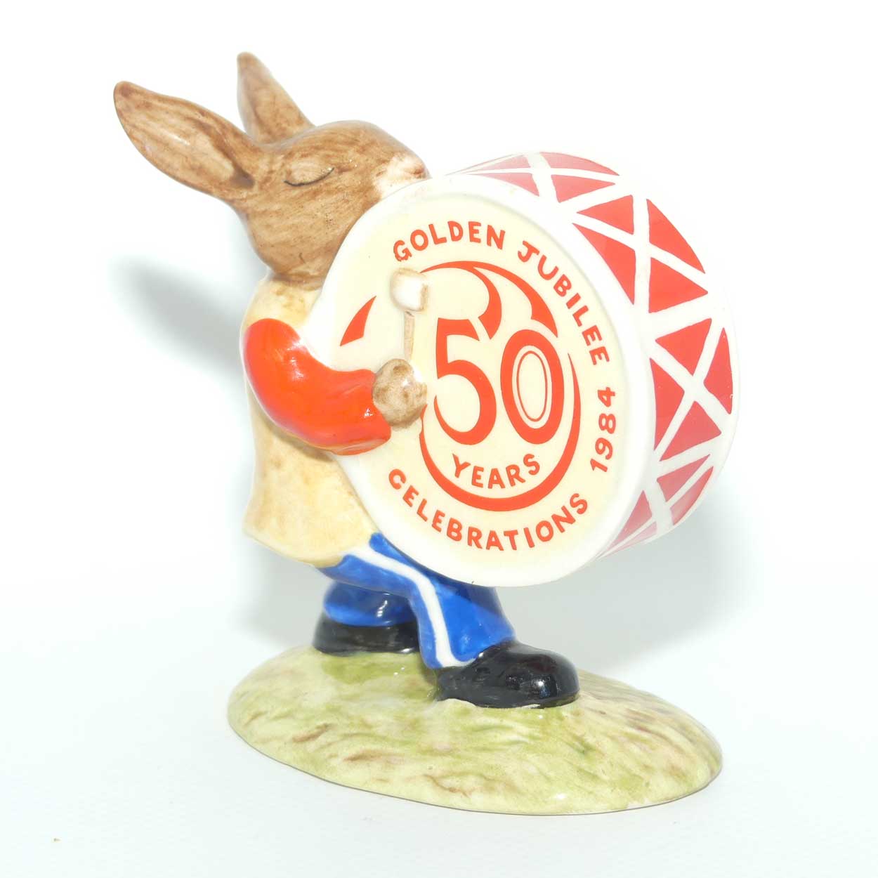 DB026 Royal Doulton Bunnykins Drummer | Golden Jubilee stamp | 50 Years | no box