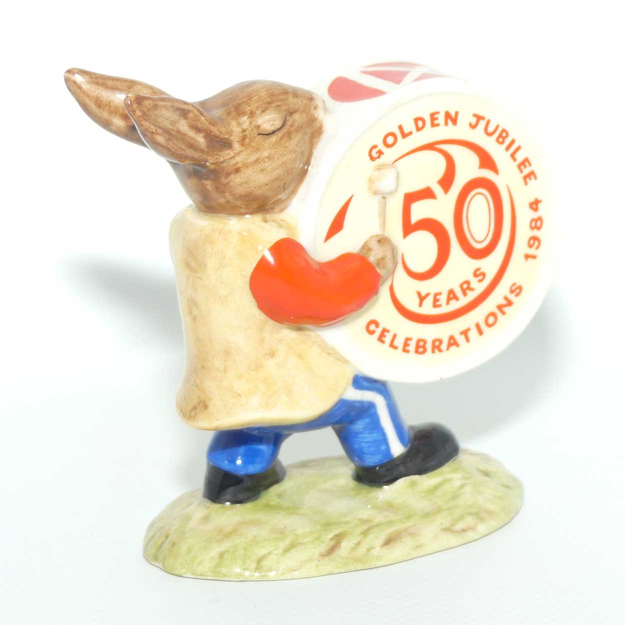 DB026 Royal Doulton Bunnykins Drummer | Golden Jubilee stamp | 50 Years | no box
