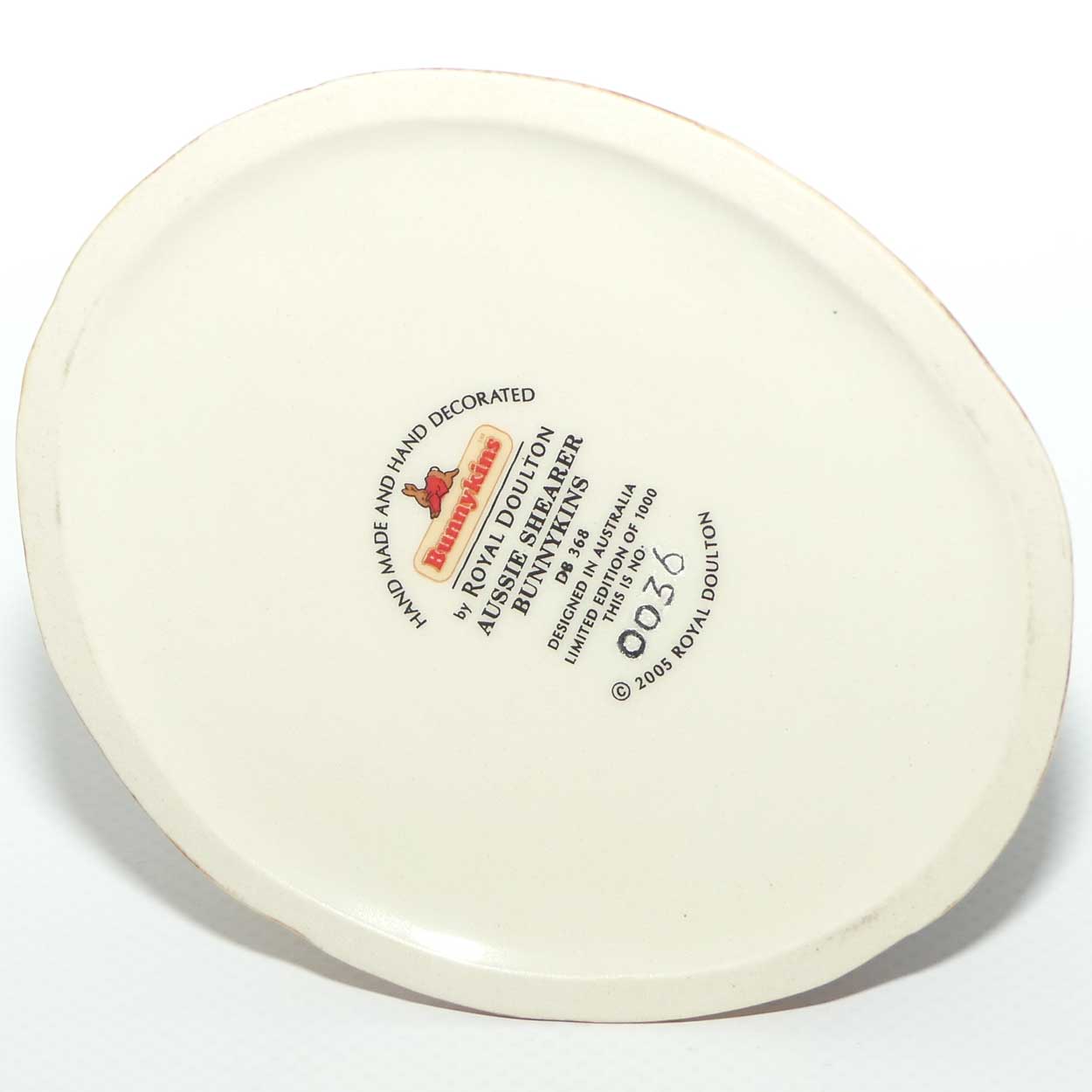 DB368 Royal Doulton Bunnykins Aussie Shearer | LE 036/1000 | box + Cert