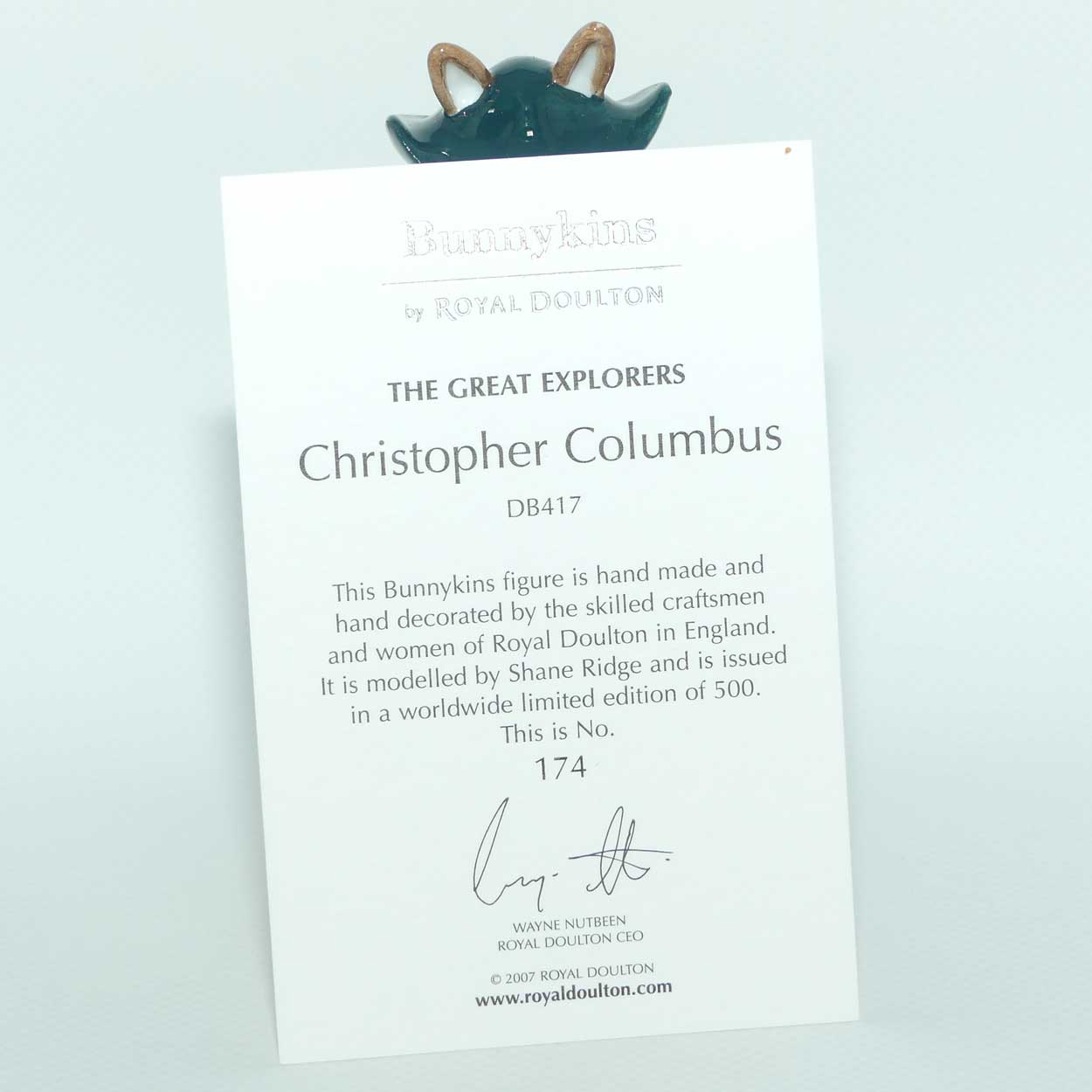 DB417 Royal Doulton Bunnykins Christopher Columbus | Explorers | LE174/500
