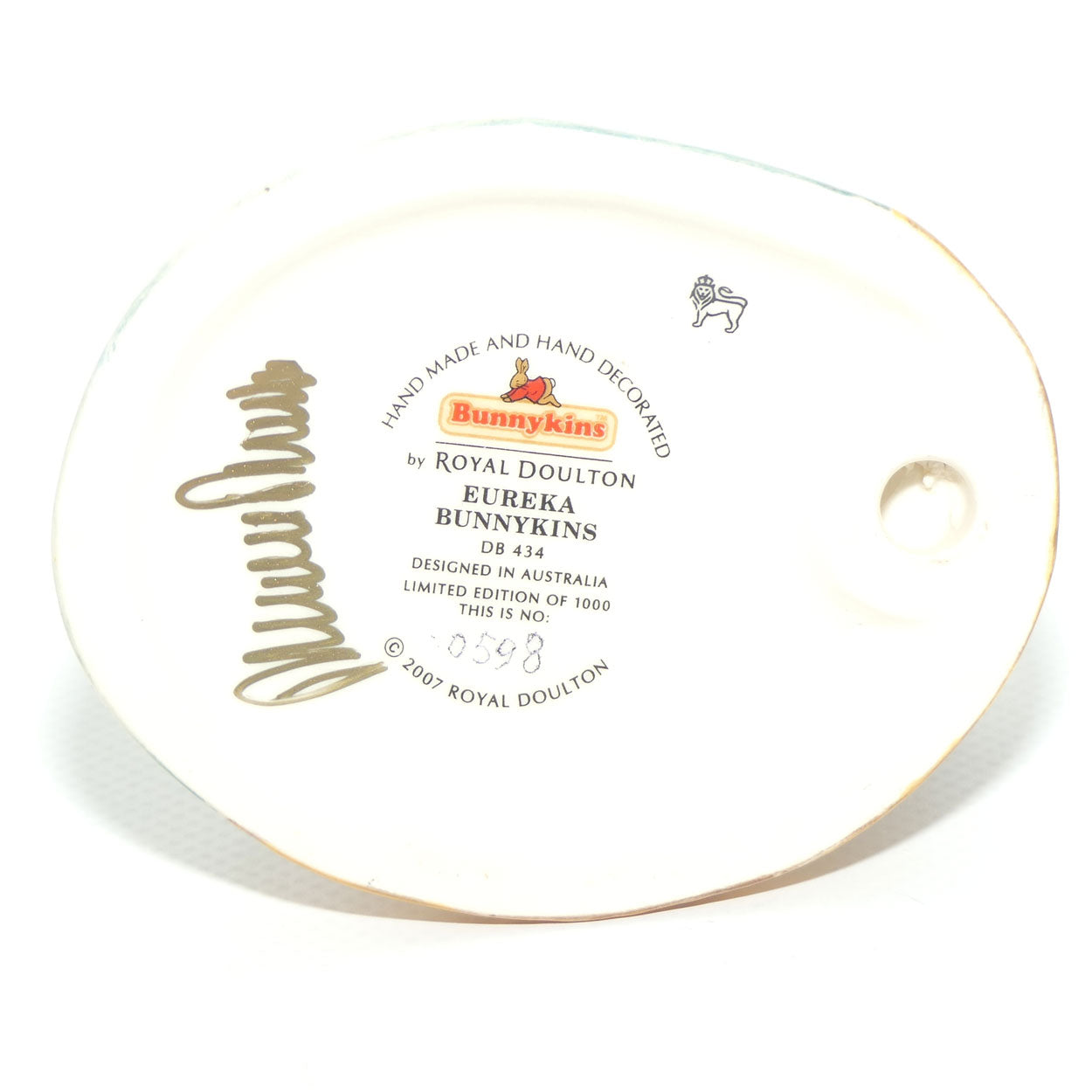 DB434 Royal Doulton Bunnykins Eureka | LE 589/1000 | Box + Cert