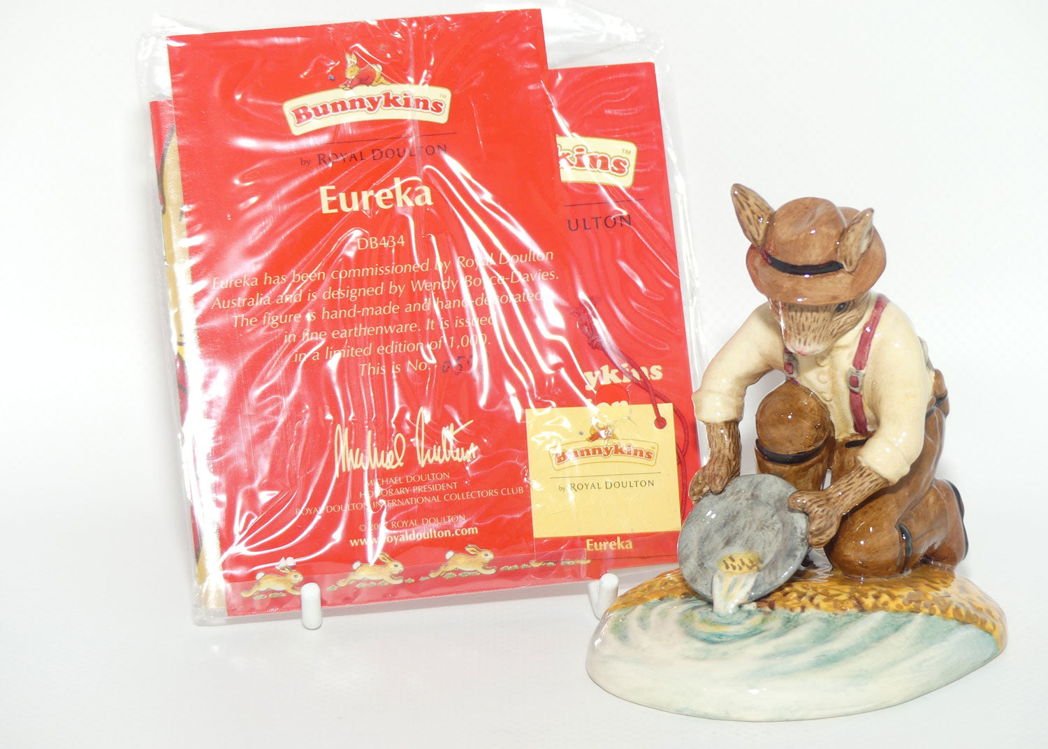 DB434 Royal Doulton Bunnykins Eureka | LE 589/1000 | Box + Cert