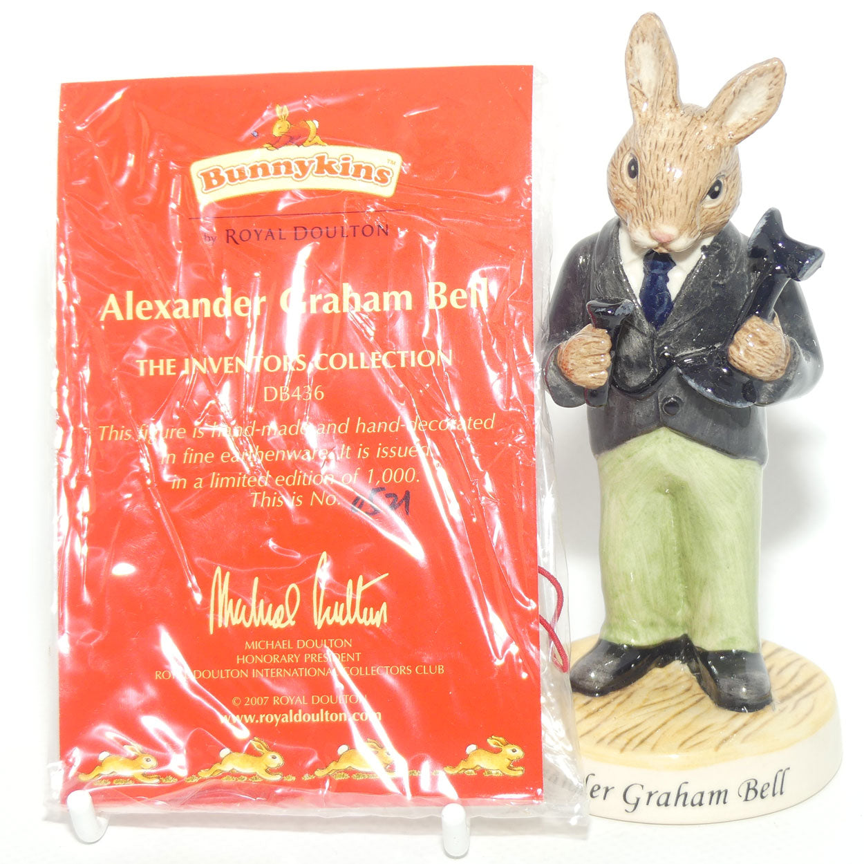 DB436 Royal Doulton Bunnykins Inventors | Alexander Graham Bell | LE521/1000