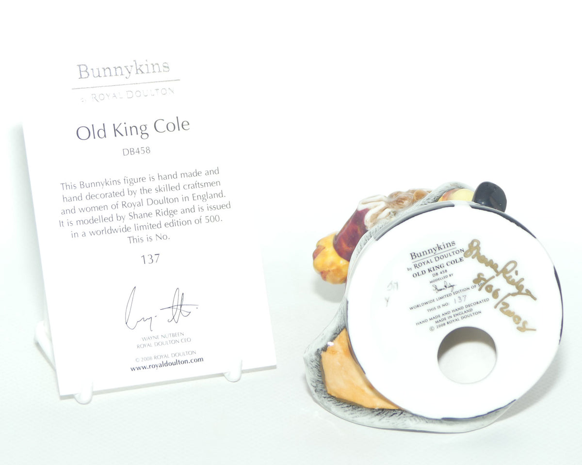 DB458 Royal Doulton Bunnykins Old King Cole | LE137/500 | boxed | signed by designer