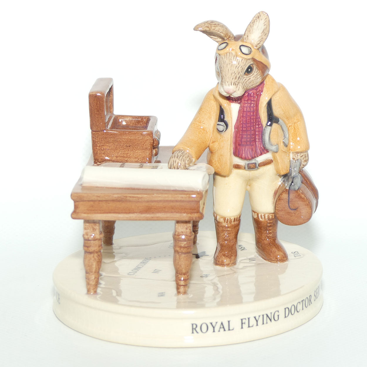 DB468 Royal Doulton Bunnykins Flying Doctor Bunnykins | LE797/1000 | signed + Box + Cert