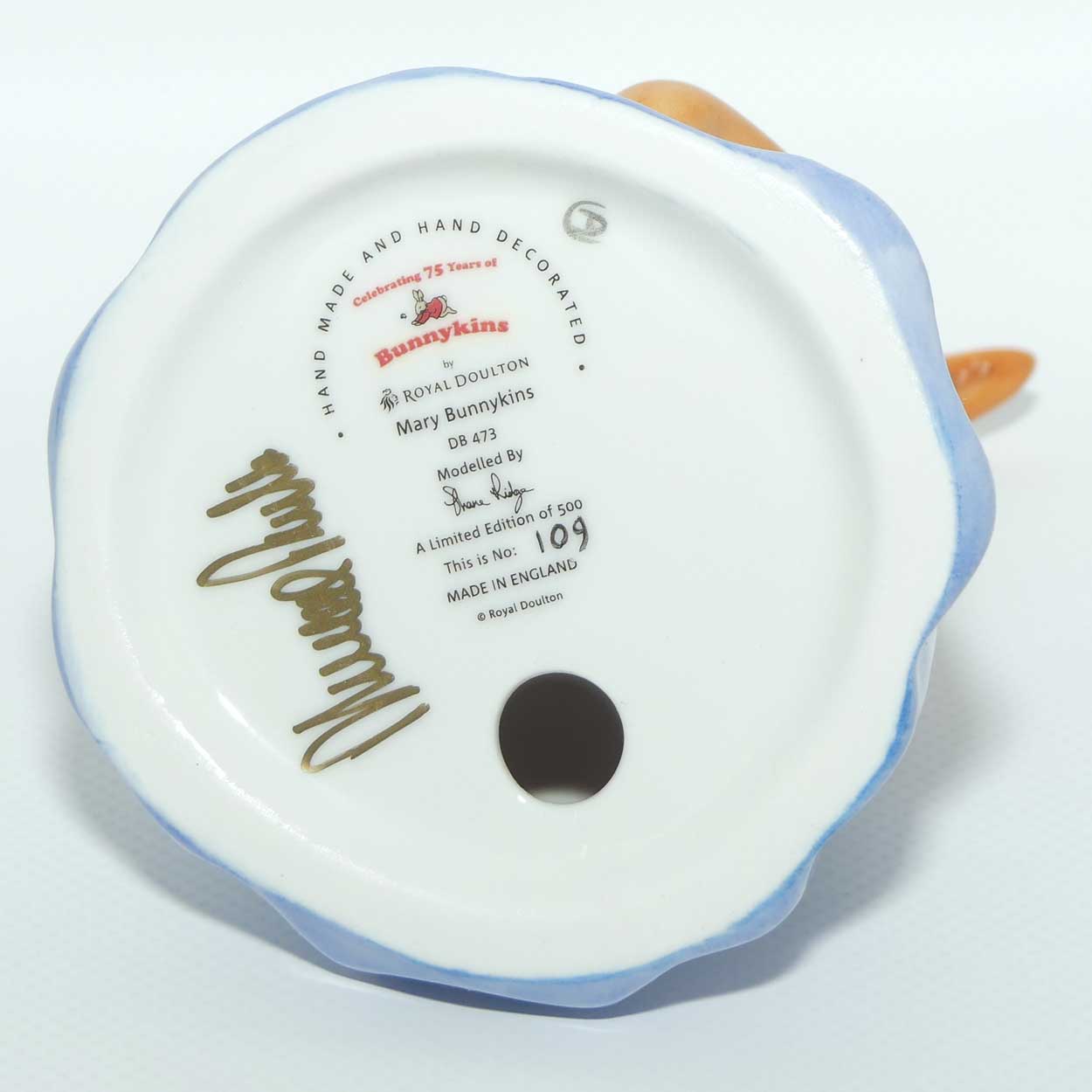 DB473 Royal Doulton Bunnykins Mary Bunnykins | LE 109/500 | Box + Cert