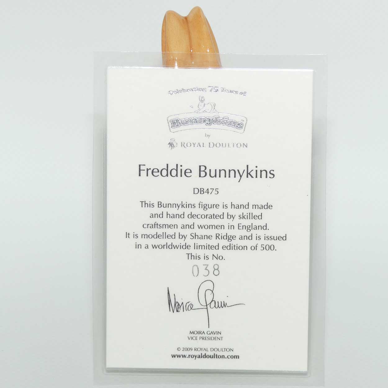 DB475 Royal Doulton Bunnykins Freddie Bunnykins | LE38/500 | box + Cert