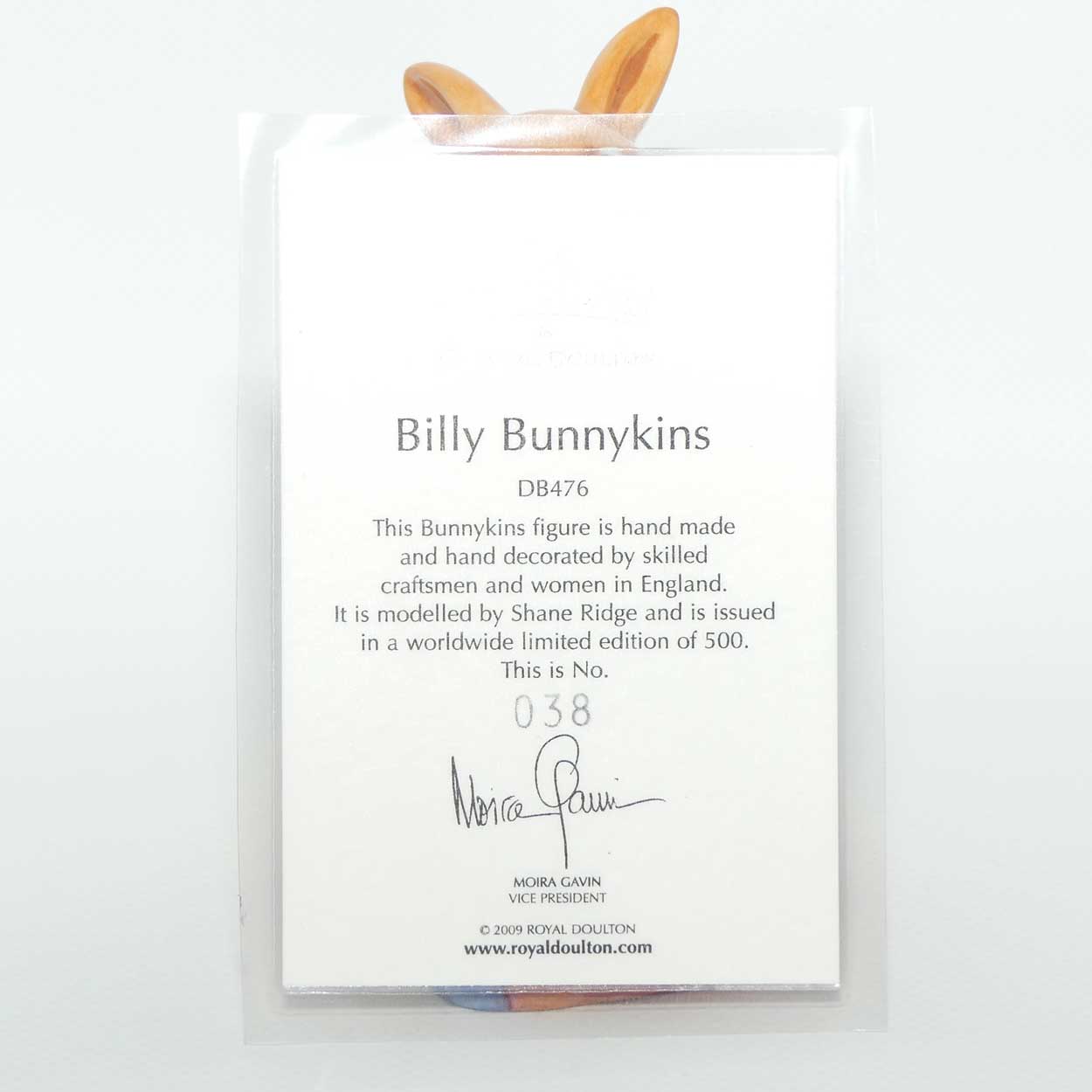 DB476 Royal Doulton Bunnykins Billy Bunnykins | LE38/500 | box + Cert