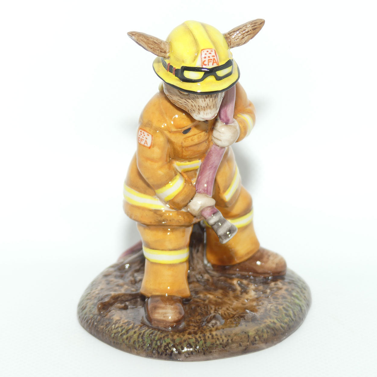 DB489 Royal Doulton Bunnykins Bush Fire Fighter Bunnykins | Box + Cert + Signed | LE 220/1000