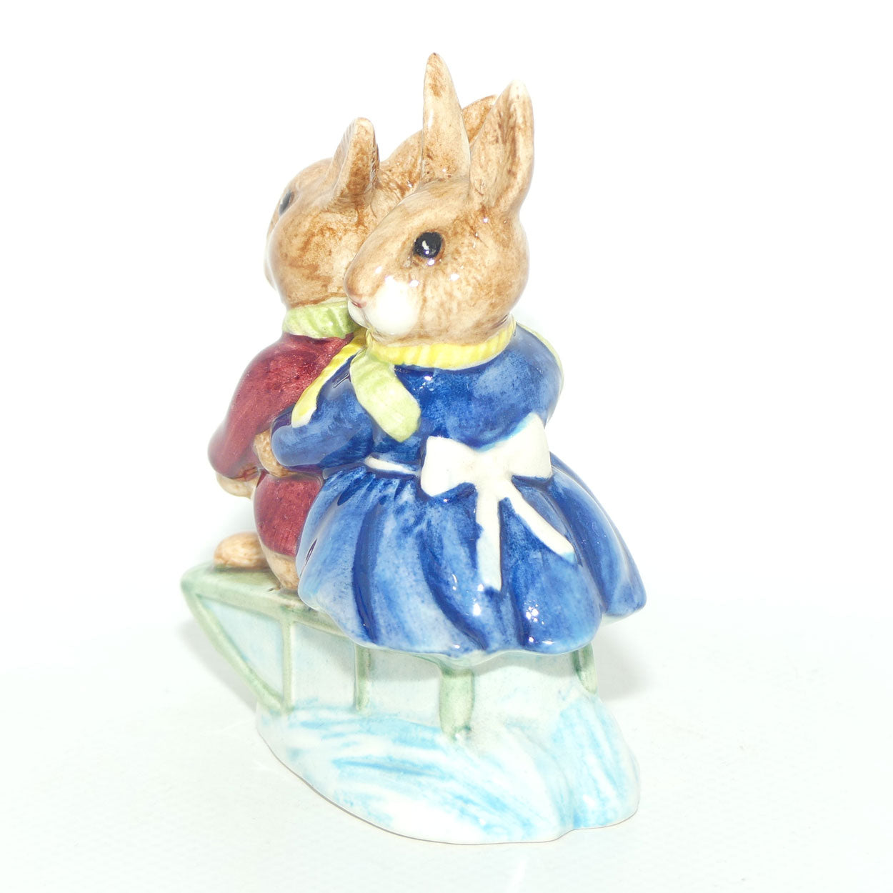 DB004 Royal Doulton Bunnykins Billie & Buntie Sleigh Ride | BK 1