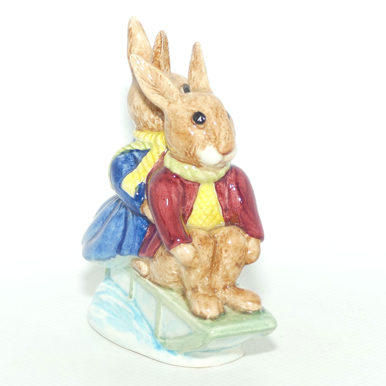 DB004 Royal Doulton Bunnykins Billie & Buntie Sleigh Ride | BK 1