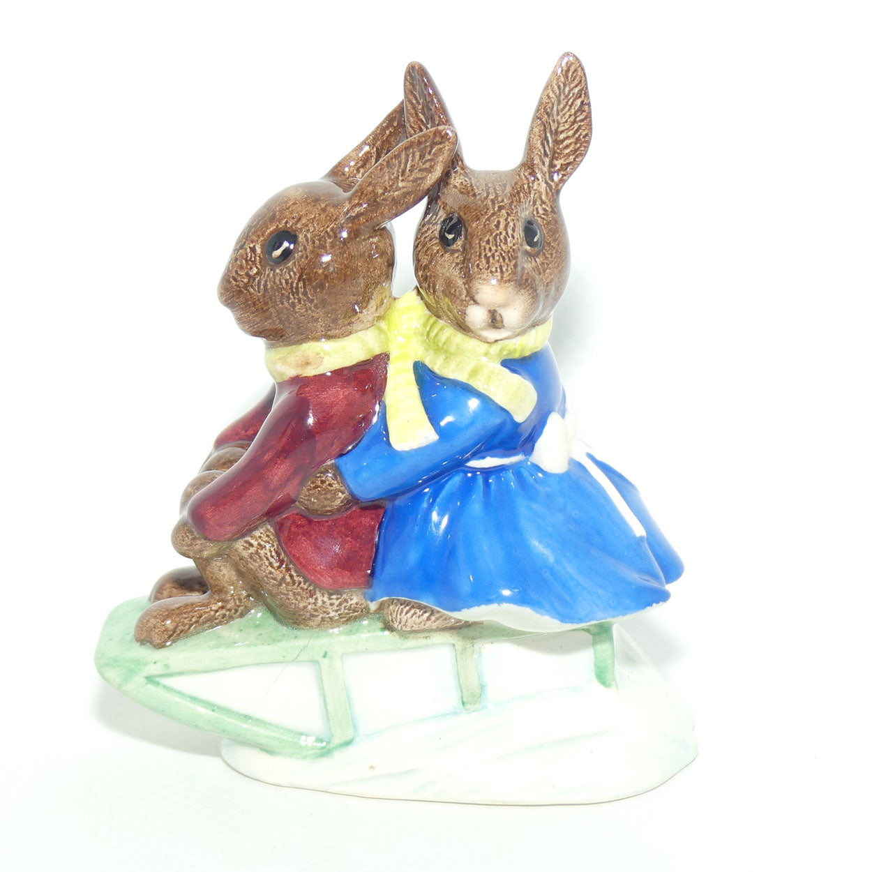 DB004 Royal Doulton Bunnykins Billie & Buntie Sleigh Ride | BK 2 | figure only