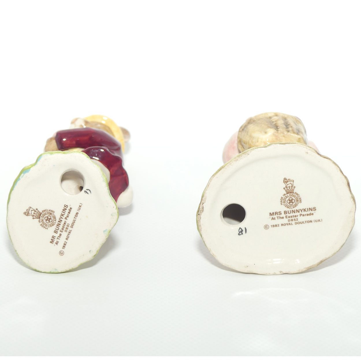 DB051 - 52 Royal Doulton Bunnykins Mr and Mrs Bunnykins at the Easter Parade