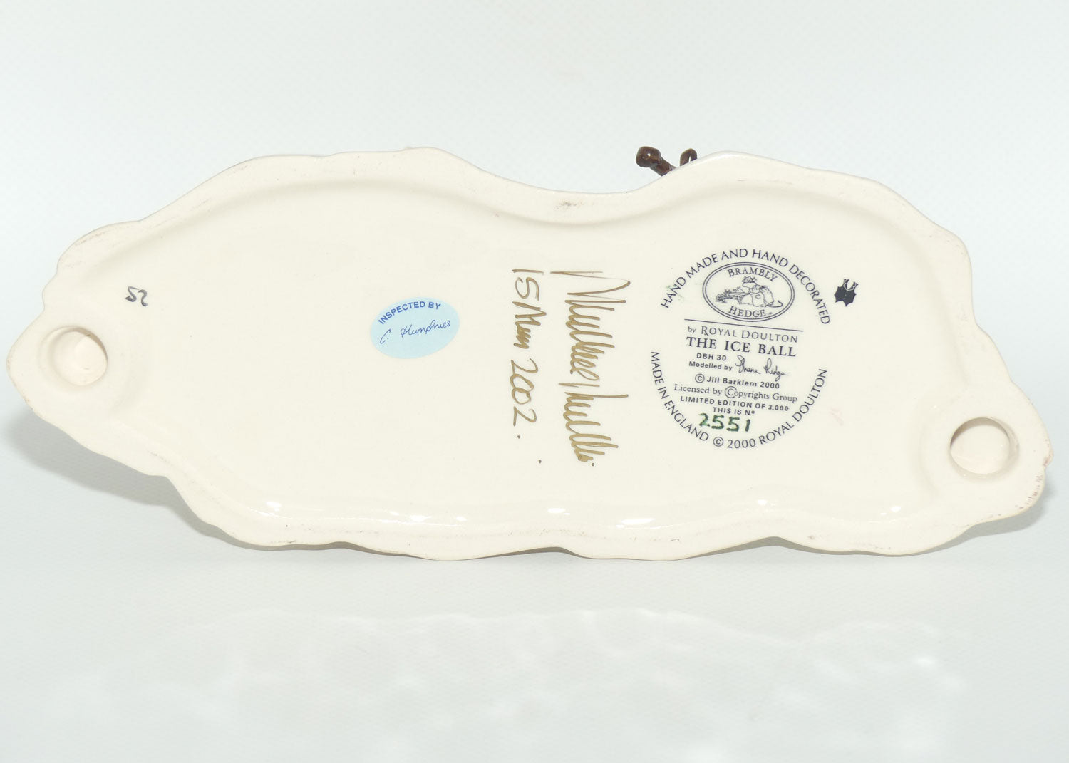 DBH30 Royal Doulton Brambly Hedge tableau figure | The Ice Ball | LE2551//3000 | signed + cert + box