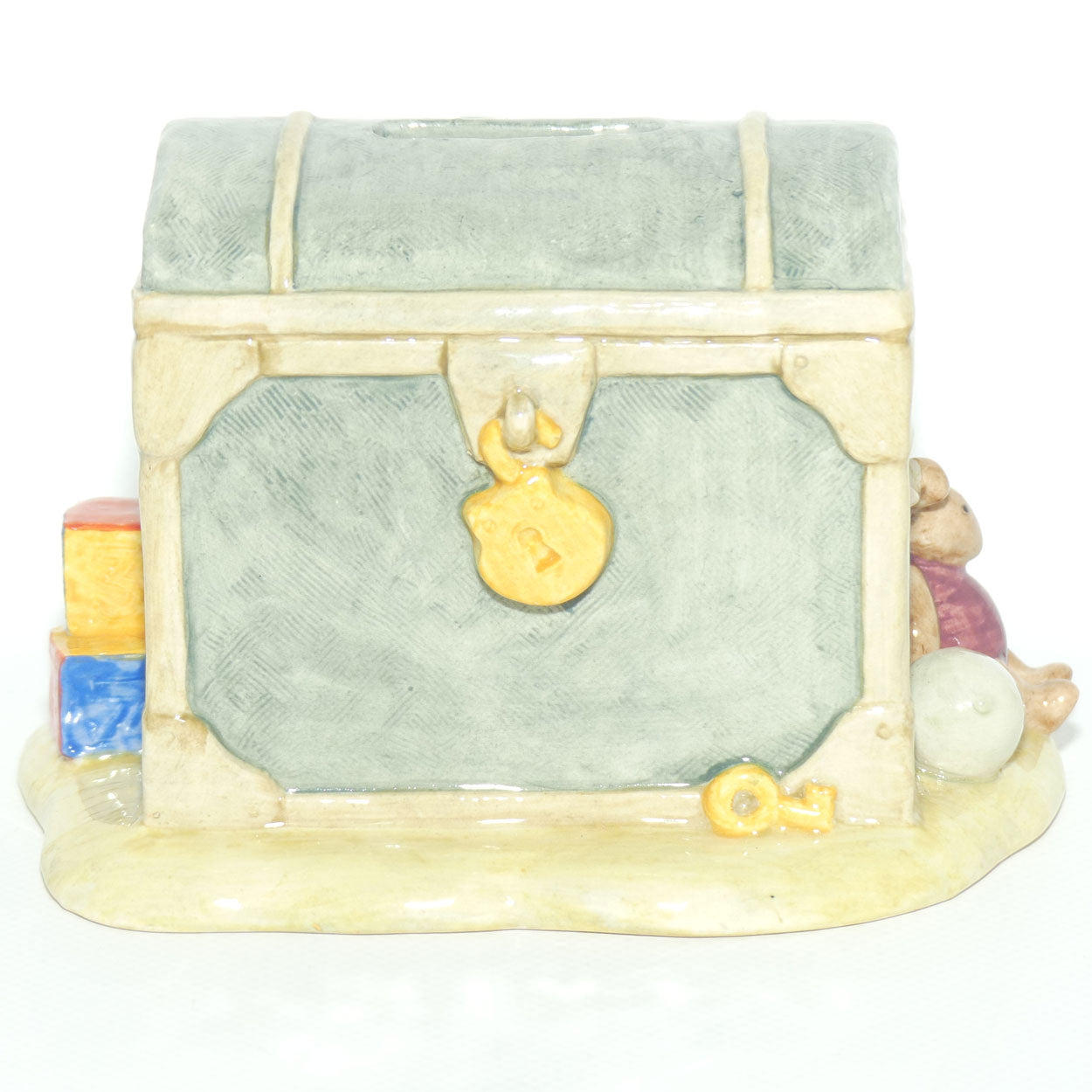 DBH35 Royal Doulton Brambly Hedge tableau figure | Wilfred and the Toy Chest Money Box | boxed #2