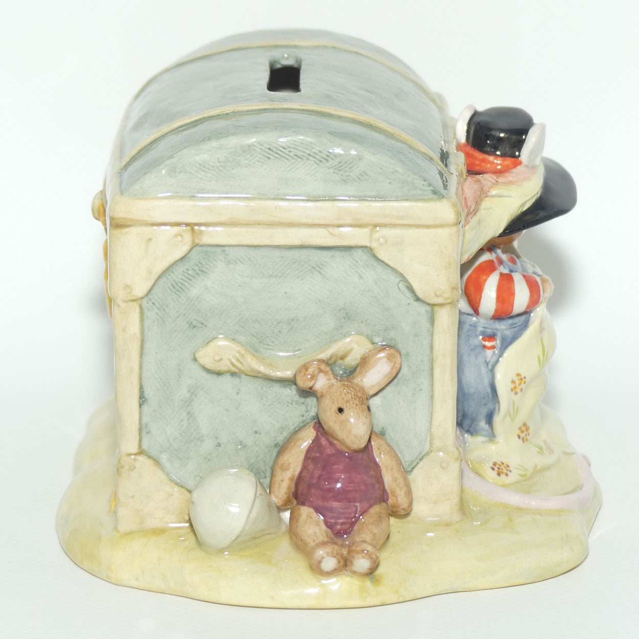DBH35 Royal Doulton Brambly Hedge tableau figure | Wilfred and the Toy Chest Money Box | boxed #2