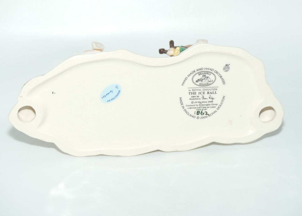 DBH30 Royal Doulton Brambly Hedge tableau figure | The Ice Ball | LE 1862/3000 | box + Cert
