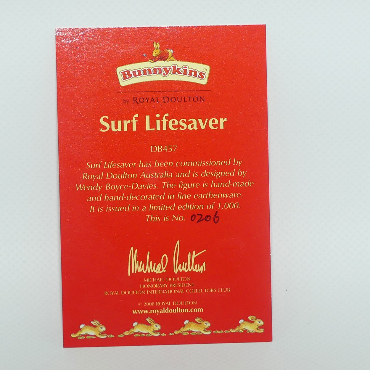 DB457 Royal Doulton Bunnykins Surf Lifesaver | no box | #206
