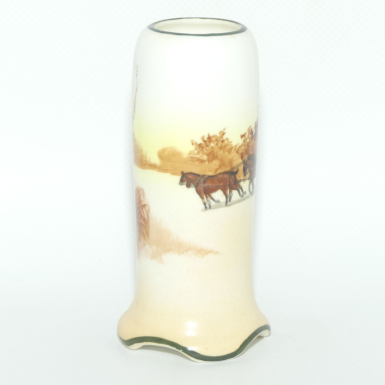 Royal Doulton Coaching Days cylindrical posy vase | Shape 7511 | E3804