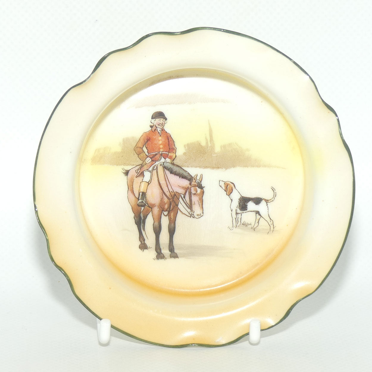 Royal Doulton Coaching Days fancy dish E3804 | Huntsman at ease on his horse