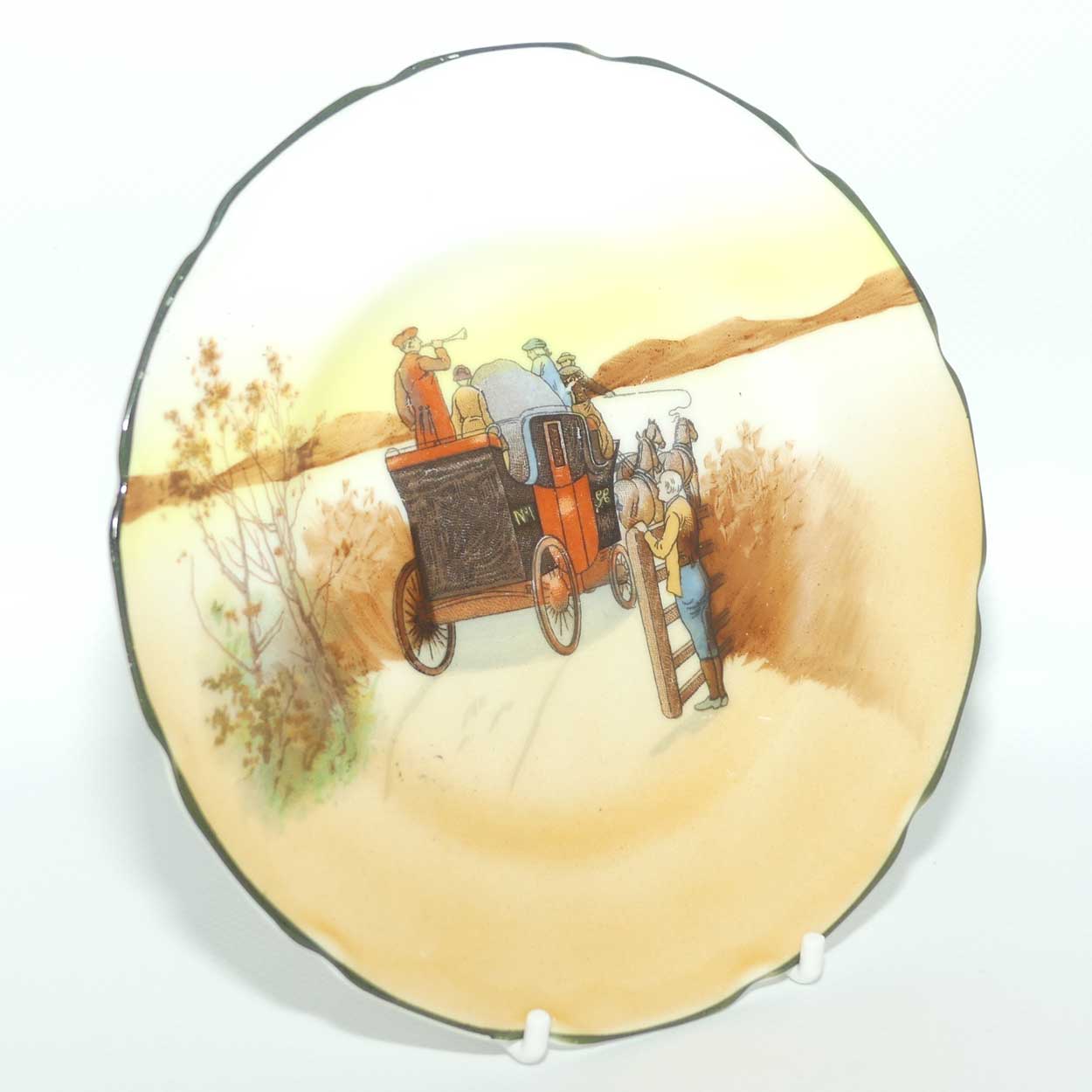 Royal Doulton Coaching Days Cecil shape trio E3804 | Fancy Edge | Taller cup