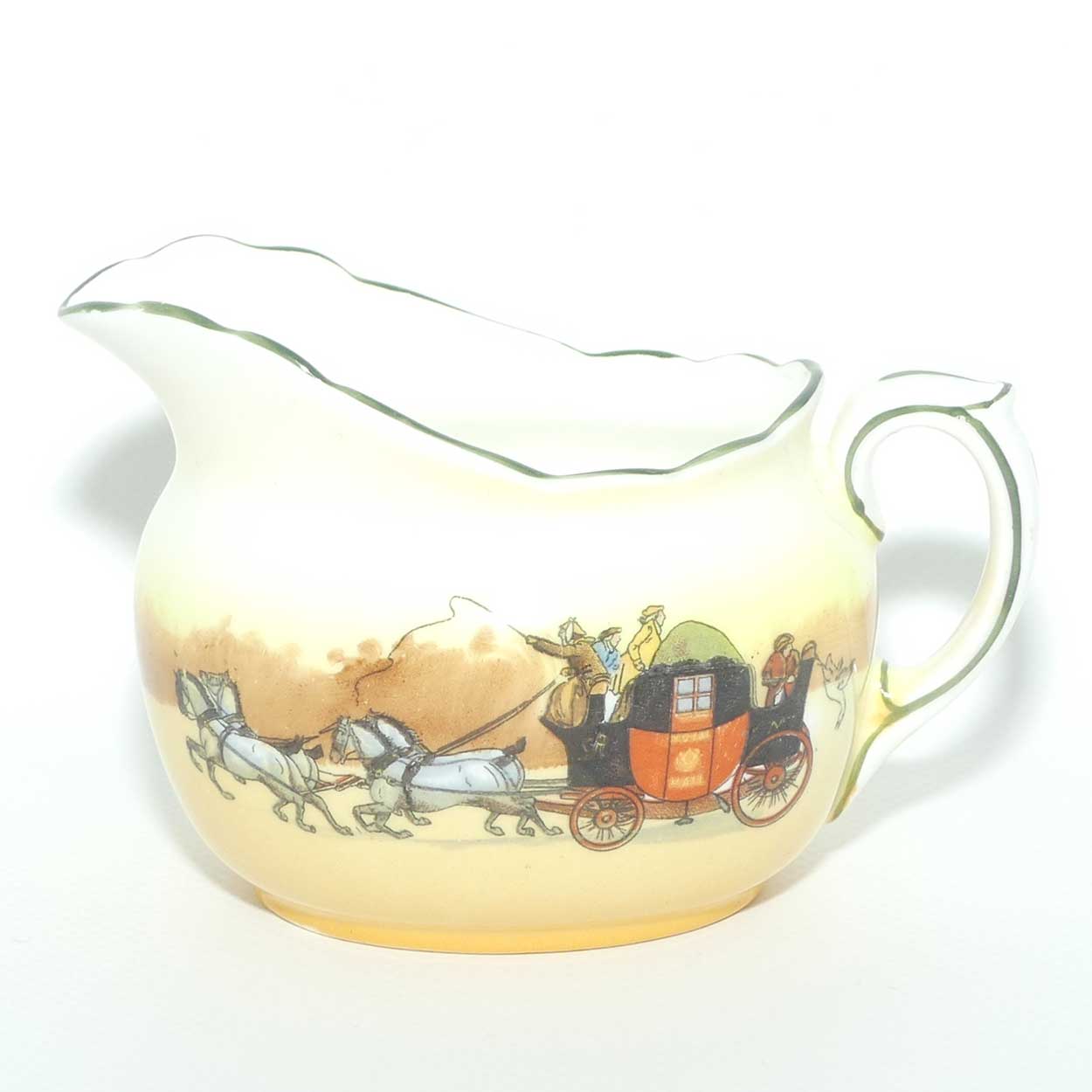 Royal Doulton Coaching Days milk jug and sugar bowl E3804 | Fancy Shape | Bone China