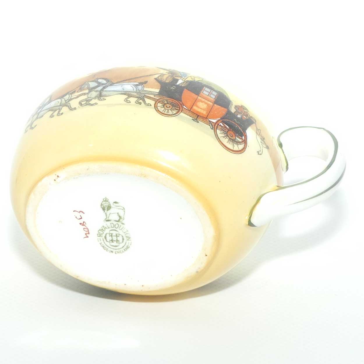Royal Doulton Coaching Days milk jug and sugar bowl E3804 | Fancy Shape | Bone China