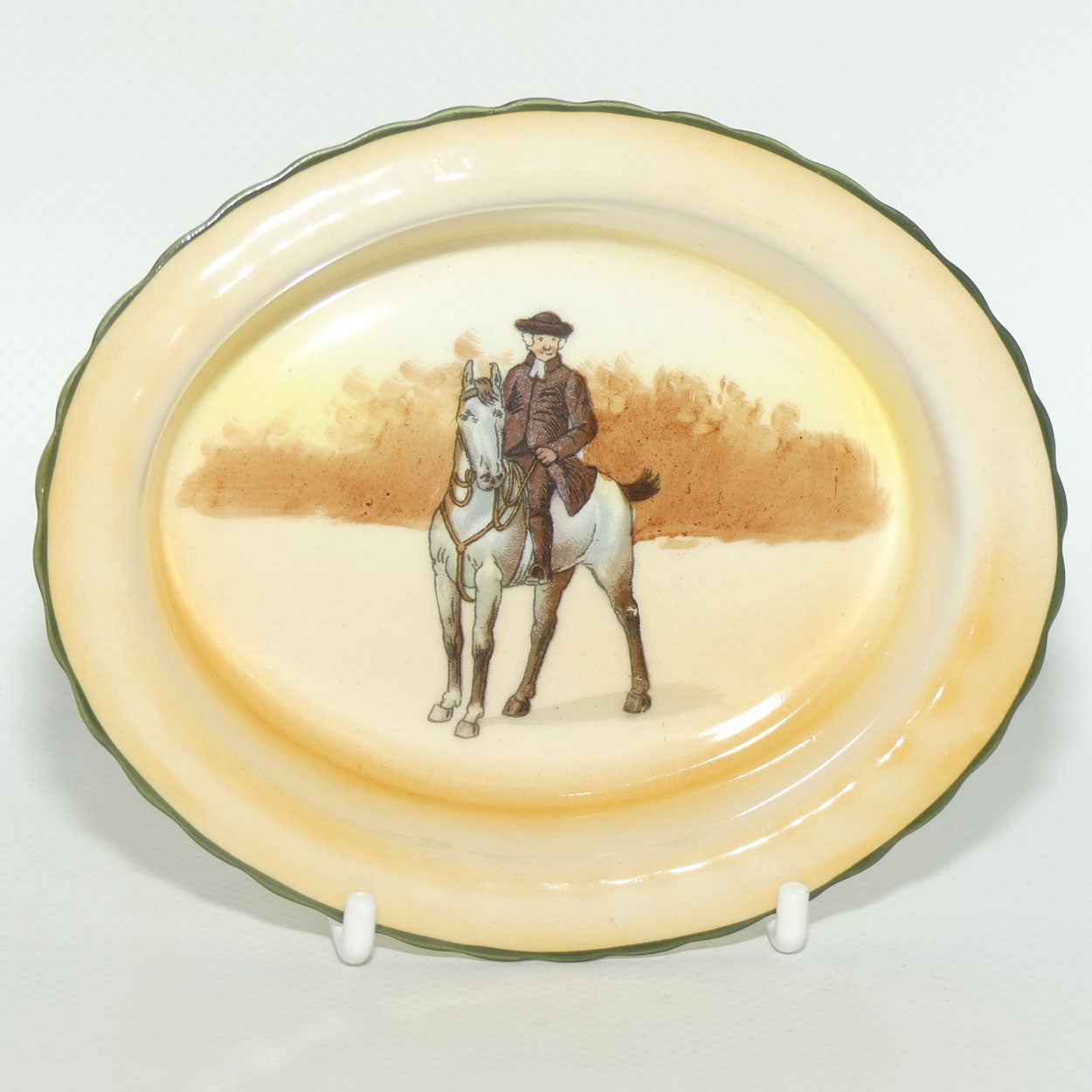Royal Doulton Coaching Days small oval dish E3804 | Rare Scene | Passenger arriving on Horse