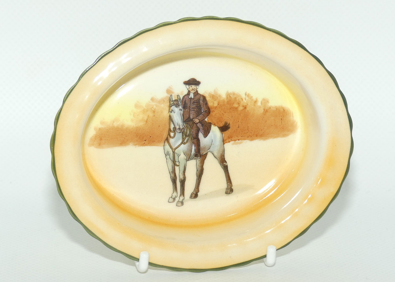 Royal Doulton Coaching Days small oval dish E3804 | Rare Scene | Passenger arriving on Horse