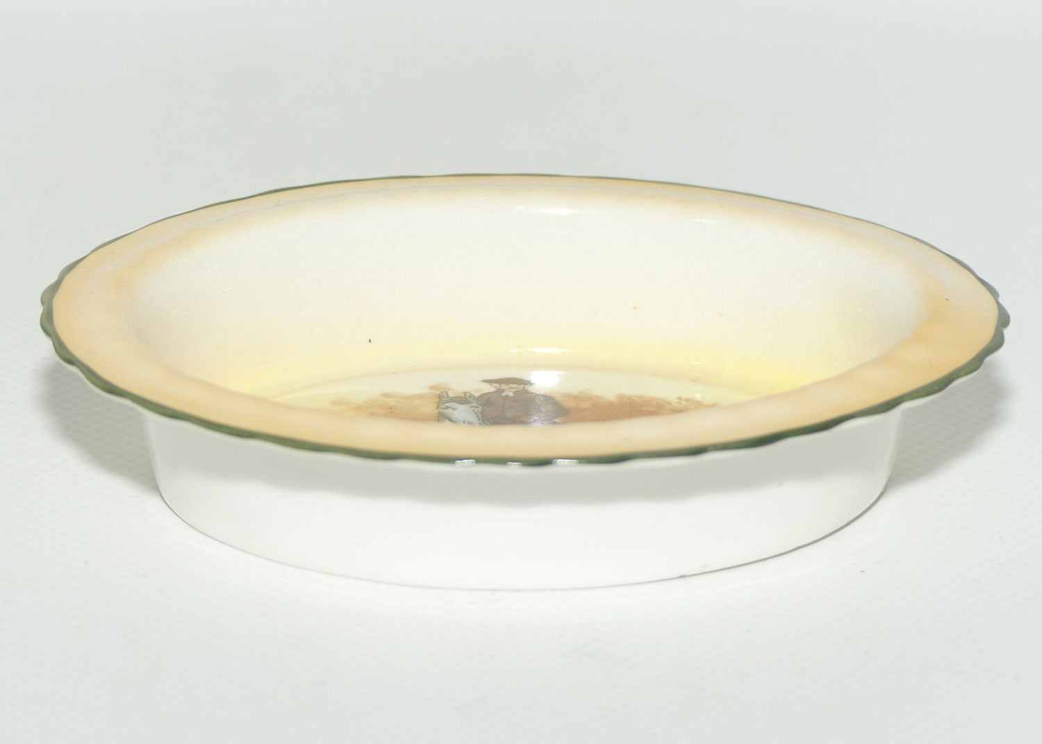 Royal Doulton Coaching Days small oval dish E3804 | Rare Scene | Passenger arriving on Horse
