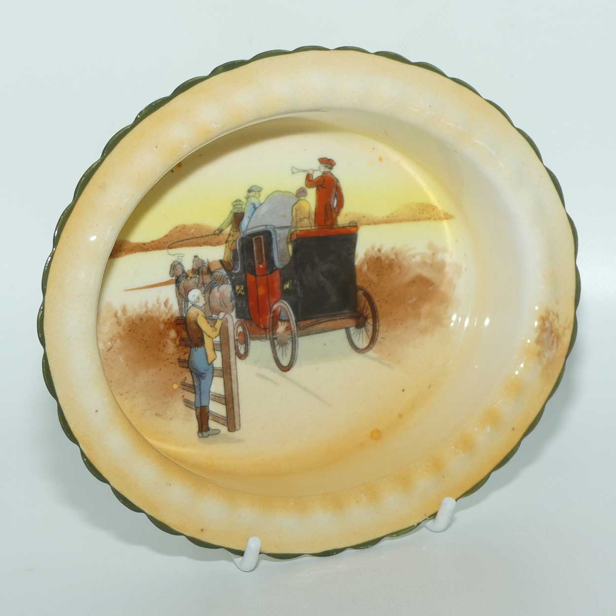 Royal Doulton Coaching Days oval dish E3804 | Man Opening gate for Coach