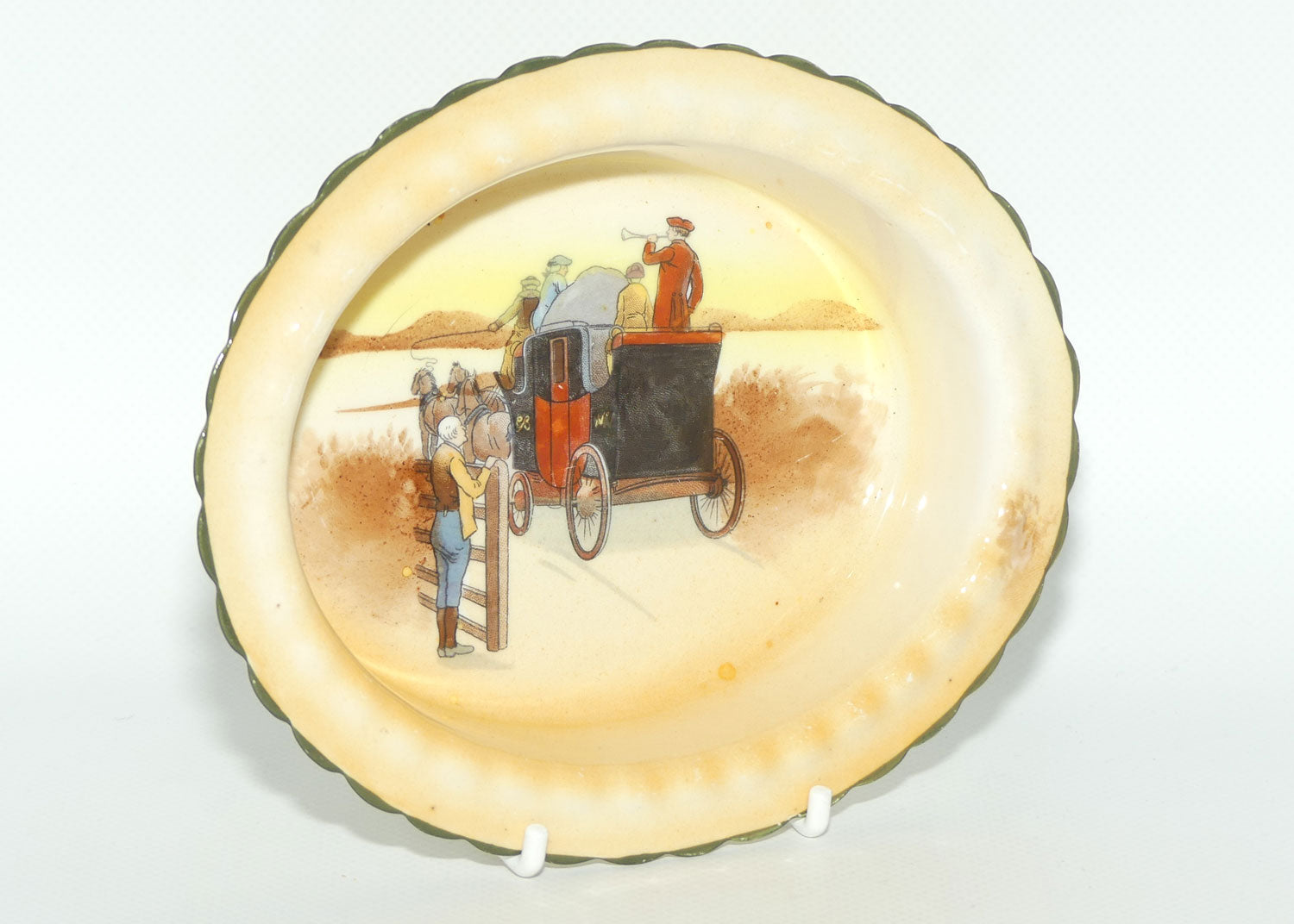 Royal Doulton Coaching Days oval dish E3804 | Man Opening gate for Coach