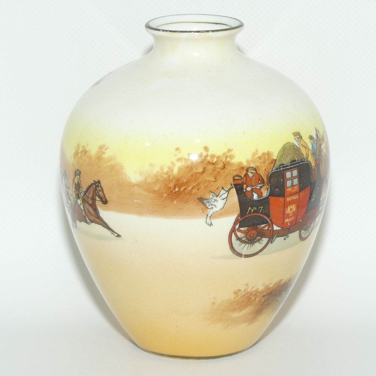 Royal Doulton Coaching Days ovoid vase E3804