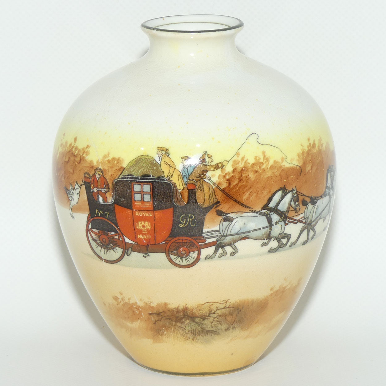 Royal Doulton Coaching Days ovoid vase E3804