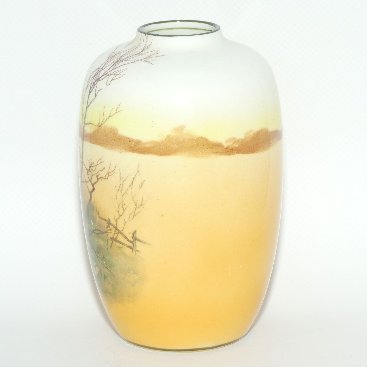 Royal Doulton Coaching Days smaller bulbous vase with narrow mouth E3804 #1