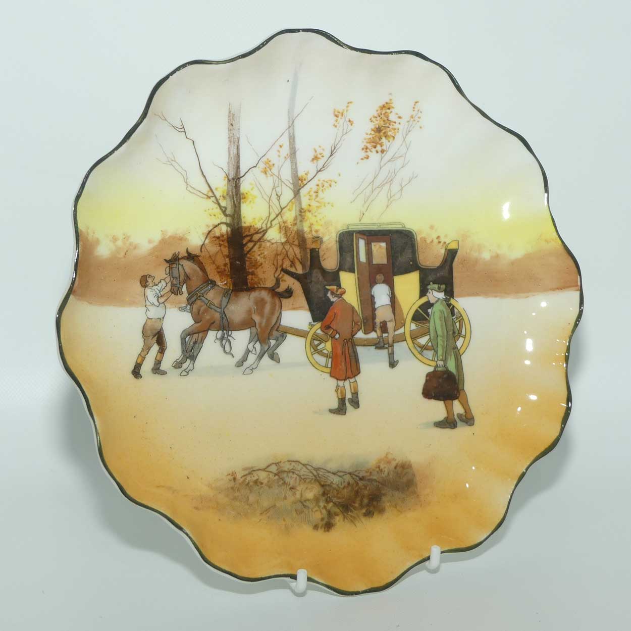 Royal Doulton Coaching Days Stafford shape cabinet plate E3804 | Scene 1 | #3