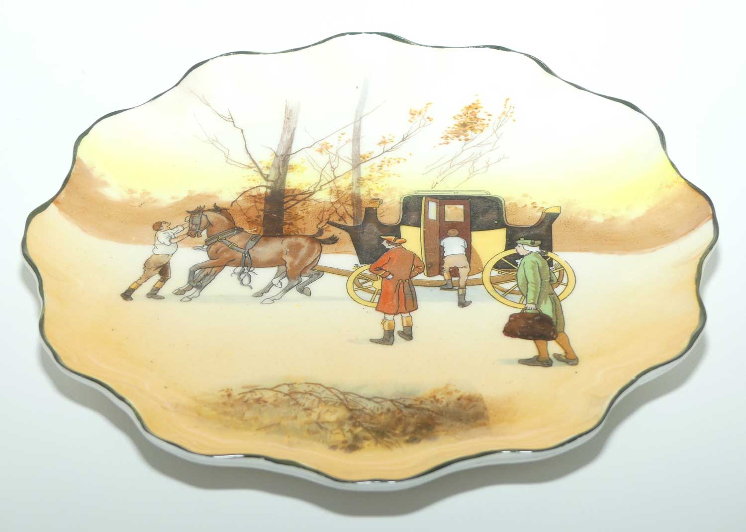 Royal Doulton Coaching Days Stafford shape cabinet plate E3804 | Scene 1 | #3