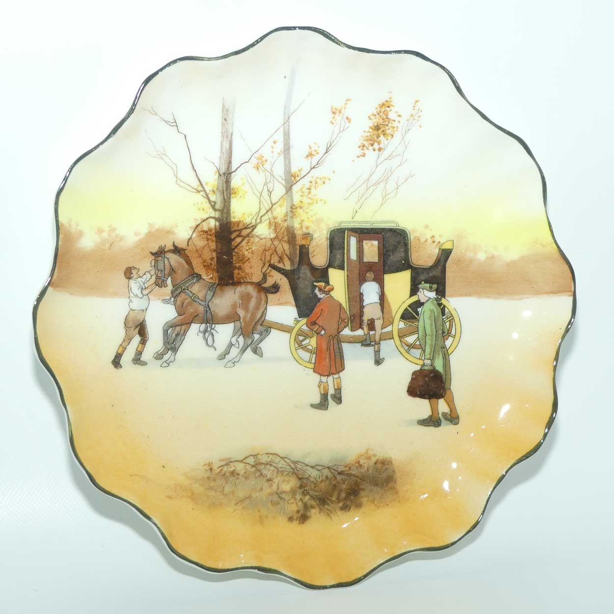 Royal Doulton Coaching Days Stafford shape cabinet plate E3804 | Scene 1 | #3