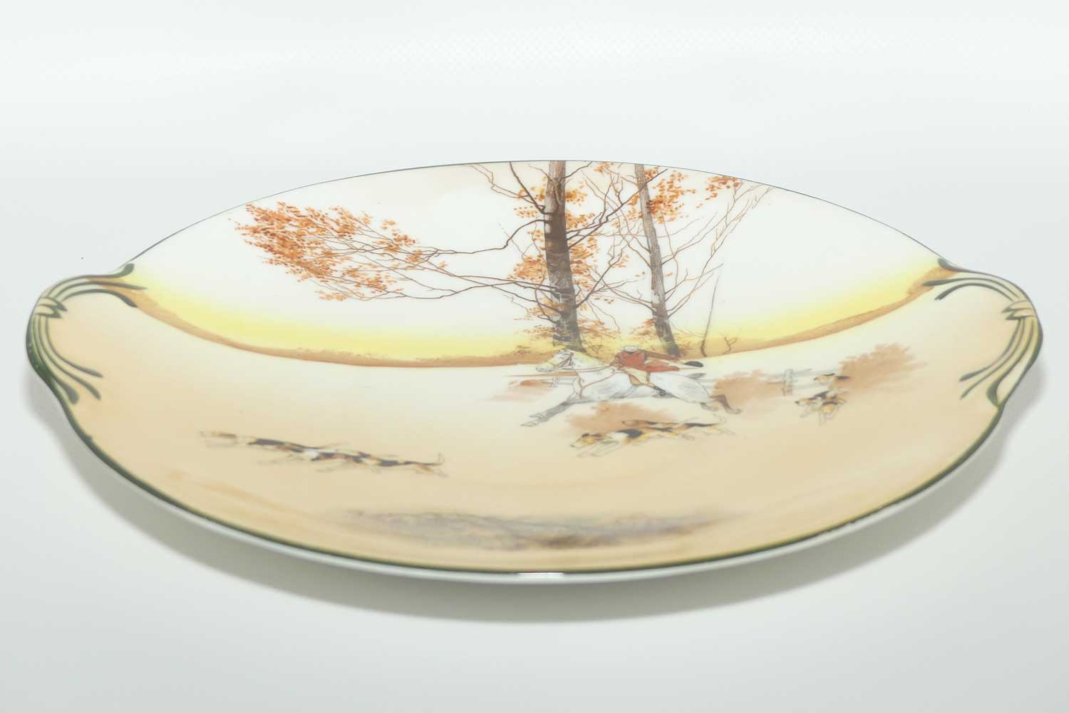 Royal Doulton Hunting | John Peel Hunting tab handle cake plate E3804