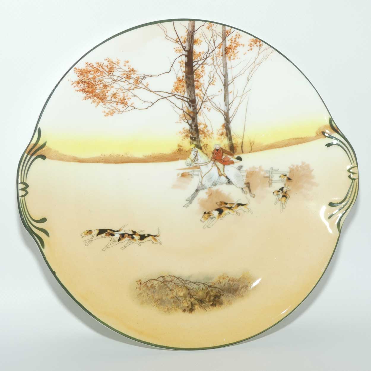 Royal Doulton Hunting | John Peel Hunting tab handle cake plate E3804