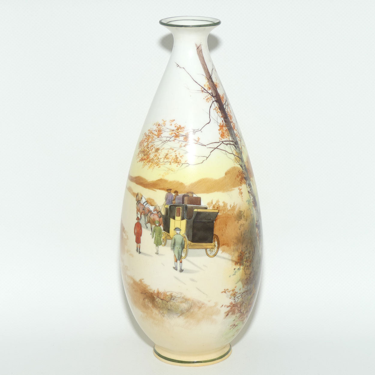 Royal Doulton Coaching Days tall vase | narrow neck E3804