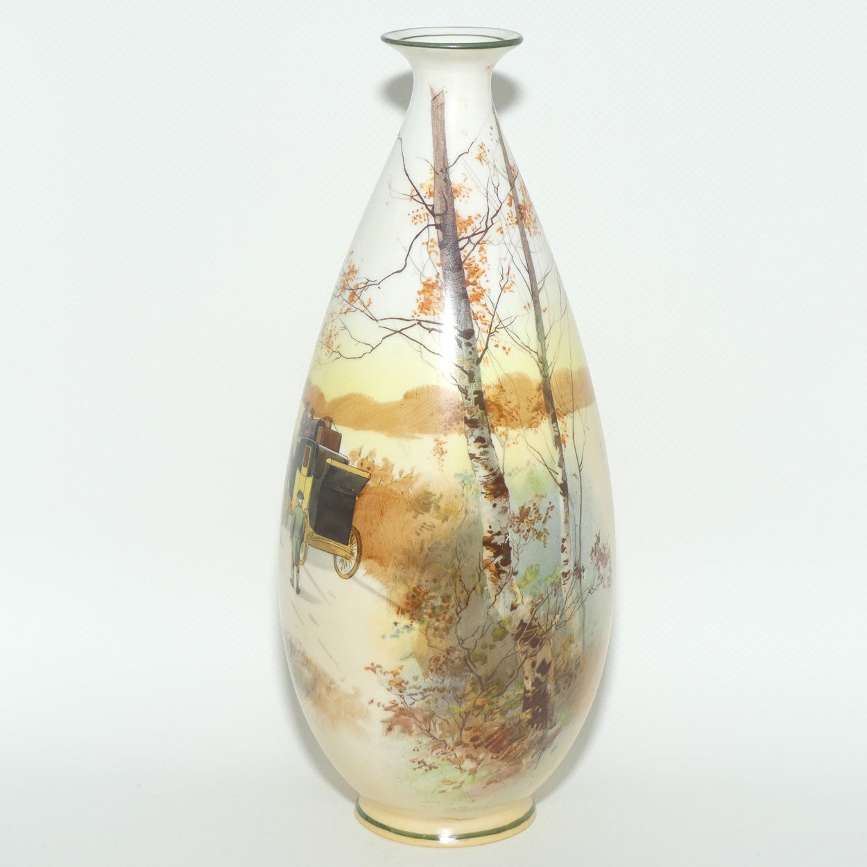 Royal Doulton Coaching Days tall vase | narrow neck E3804