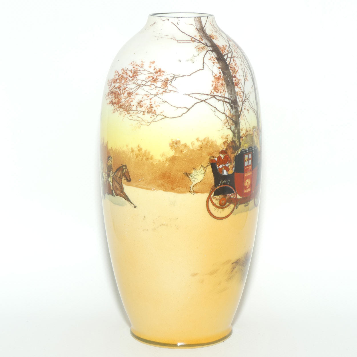 Royal Doulton Coaching Days elongated round vase | Shape 1306 | E3804