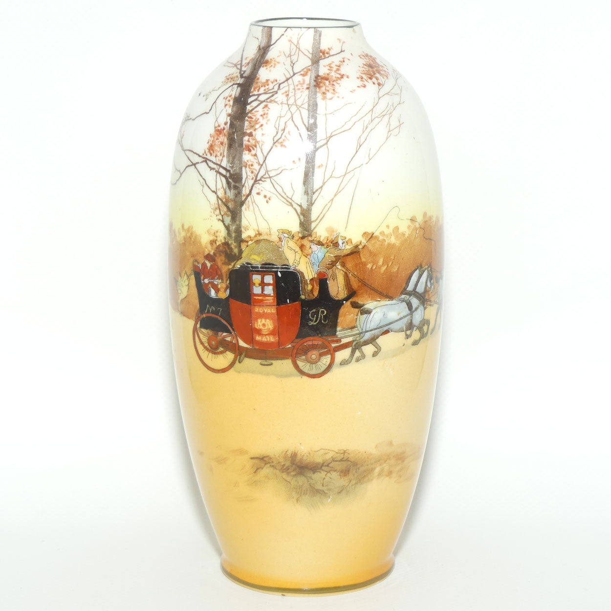 Royal Doulton Coaching Days elongated round vase | Shape 1306 | E3804
