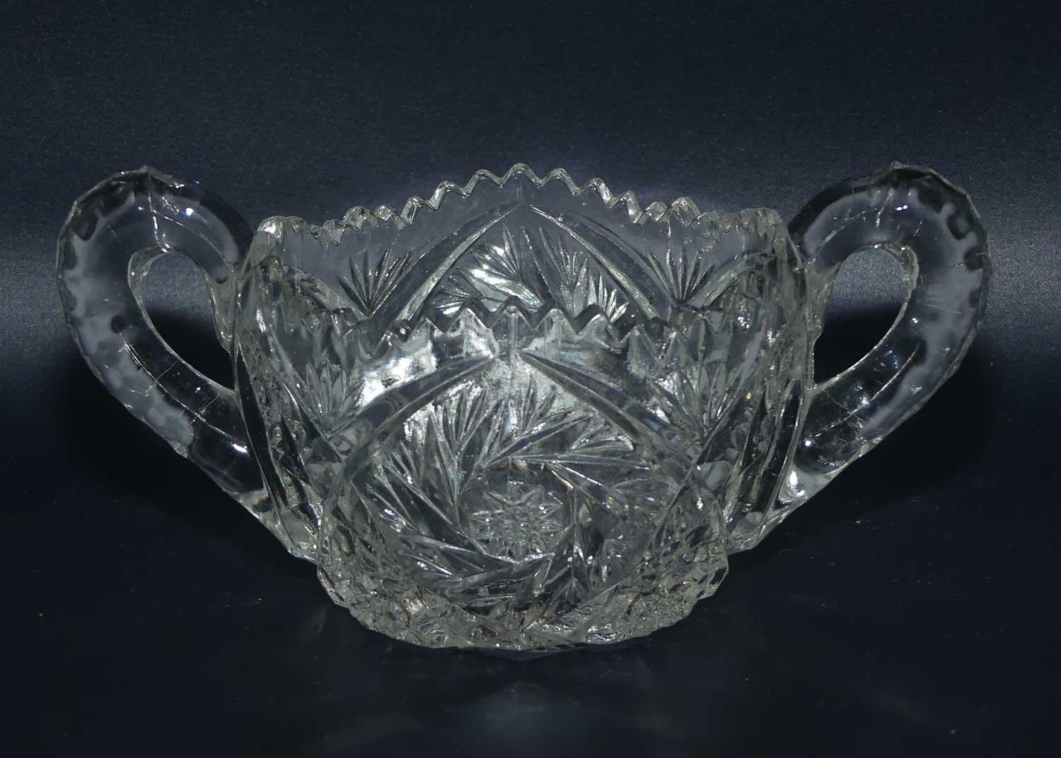 EAPG | Early American Pressed Glass pinwheel pattern milk and sugar