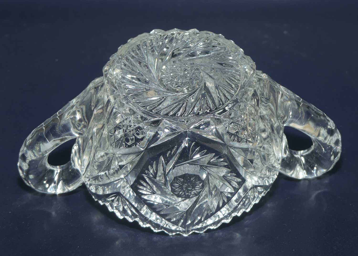 EAPG | Early American Pressed Glass pinwheel pattern milk and sugar