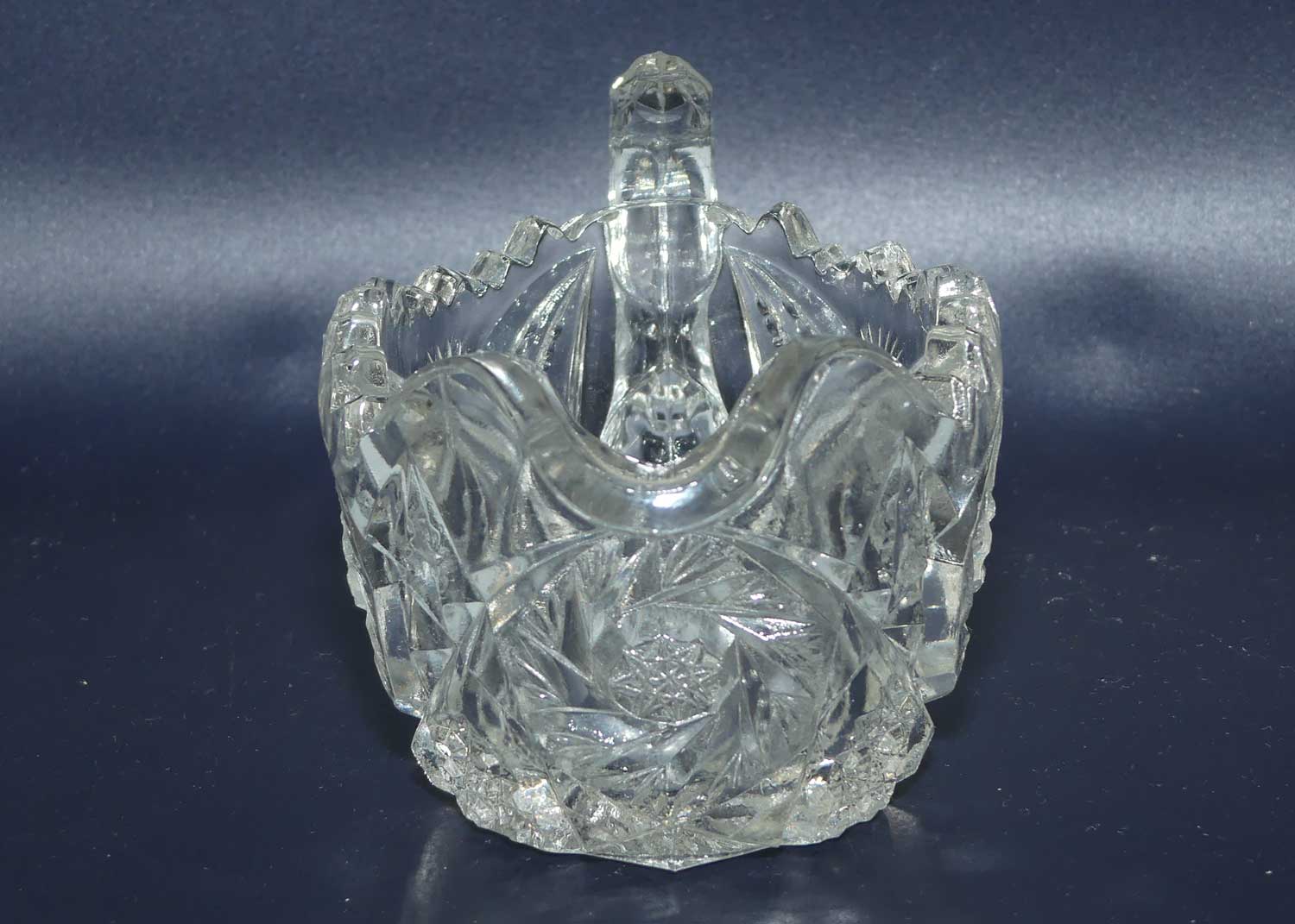 EAPG | Early American Pressed Glass pinwheel pattern milk and sugar