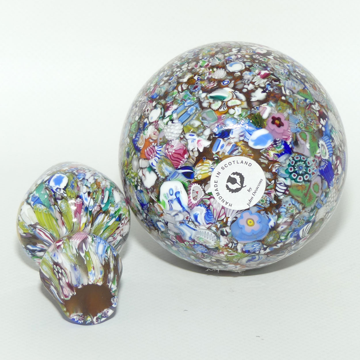 John Deacons Scotland Perfume Bottle Latticino End of Day | Amber